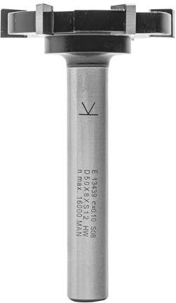 ENT 13439 Planfräser HW, Schaft (S) 12 mm, Durchmesser (D) 50 mm, NL 8 mm, SL 70 mm, GL 83 mm, Z6