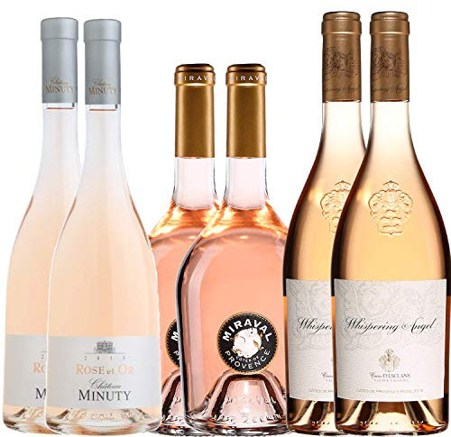 Lots découverteBest of Côtes de Provence: 2 Rose et Or Minuty du Château Minuty-2 Miraval du Château de Miraval-2 Whispering Angels du Château d’esclans