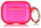AIRSPO Transparente Hülle für AirPods Pro Ladehülle, weiches TPU, kristallklar, kabelloses Laden kompatibel, Neon Hot Pink