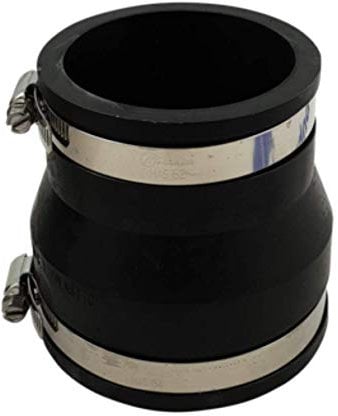 Air Aqua Flexible Gummireduzierung, Reduziermuffe, Rohrverbinder für PVC-Rohr, Flexible Muffe, Gummimuffe, Reduzierung, Manschette, Pool Verbindung, Reduzierstück (90 x 75 mm)