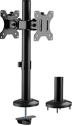 Logilink BP0109 - Monitor Mount Dual 17-32 Acero Curvo Pantallas Negro