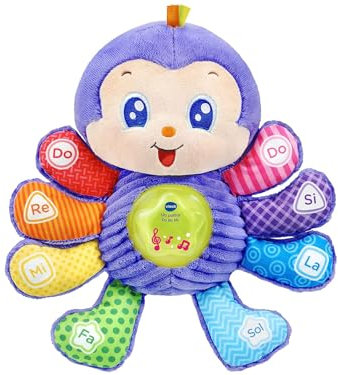VTech - Lila Patitas Do Re Mi, Peluche Interactivo para bebés +6 Meses, Modo Día con Actividades más dinámicas y Modo Noche con Sonidos y melodías relajantes, Multicolor, versión ESP