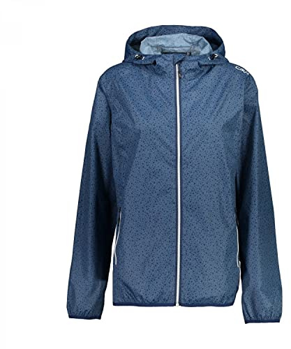 CMP Damen Damen-regenjacke mit Abnehmbarer Kapuze Jacke aus reißfestem Polyamid (1er Pack)