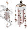 JNUYISW Windspiele für Draußen, Hängend Flamingo Metall Klangspiel 91cm 4 Rohre Außen Wind Chimes Indoor Klangspiel Gartendeko für Patio Rasen Hinterhof Zimmer Balkon Dekoration, Golden