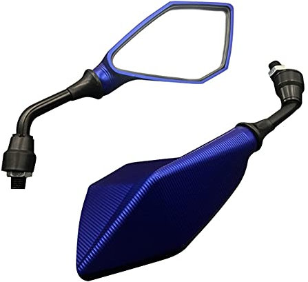 Universal Motorrad Rückspiegel,MoreChioce 10mm Motorradspiegel 7/8 Zoll 22mm Lenkerendenspiegel Einstellbare Spiegel Roller Seitenspiegel für ATV Dirt Bike,Blau