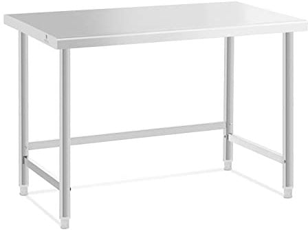 Royal Catering RCAT-120/60-PS Edelstahltisch 120 x 60 cm 91 kg Tragkraft Arbeitstisch Edelstahl Gastro Tisch Arbeitstisch Küche