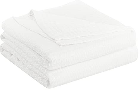 PiccoCasa Cooling Bamboo Blanket All Seasons Breathable for Hot Sleepers, Soft and Lightweight for Bed, Sofa Thin Blanket Summer Keep Cool White Super King 230x275cm