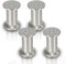 Sonnewelt Lot de 4 pieds de meubles en aluminium de qualité supérieure - 120 mm réglables - Pour meubles de bricolage individuels, armoires de cuisine - Pieds ronds en acier inoxydable
