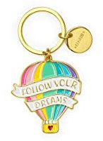 LEGAMI Porte-clés unisexe en métal émaillé, porte-clés What a Keyring!, L 7 cm, zinc, thème scooter, anneau en spirale, finition brillante, couleurs vives, charme pour embellir le sac, Ballon d'air, L