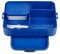 Mepal Bento Brotdose Large Take A Break - Brotdose mit Bento Box - Für 2 Sandwiches oder 4 Brotscheiben - Lunchbox für kleine Snacks & Reste - Brotdose Erwachsene Essenbox mit Fächern - Vivid blue