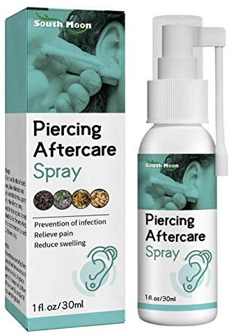 Aibyks Piercing Aftercare Cleaner - Spray Nettoyant pour Boucles d'oreilles | Soin Efficace pour Piercing 30 ML | Produits Nettoyage pour Les Oreilles, Au Nez Et Au Nombril