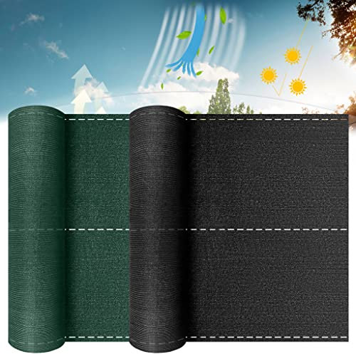 TRMLBE Sichtschutz 1,8m x 10m Zaunblende 150 g/m² HDPE Schattiernetz inkl. Kabelbinder Tennisblende UV-Schutz Windschutz Wetterfest Schattiergewebe Netz für Zaun Balkon Garten, Grün