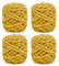 Strickwolle 4 x 100 g, mehrfarbiges Strickgarn zum Häkeln, weiches, klobiges Garn für Garnprojekte, Plüschbälle, handgefertigte Taschen, Pullover Schuhe Mützen Pullover Decken Schals (Ginger)