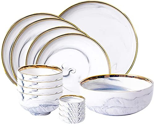 Elegante servizio da tavola per ristorante e casa di lusso, piatto da portata Set di posate da cucina da 14 pezzi