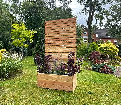 Larix Planter with Extendable Privacy Screen - 3 Panels