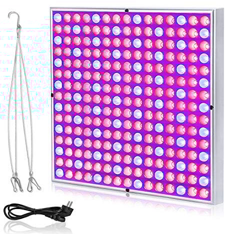 UISEBRT 45W Pflanzenlampe LED Vollspektrum - Pflanzenleuchte LED Grow Lampe Wachstumslampe 225 LEDs Rot&Blau für Hydroponic, Zimmerpflanzen Blumen und Gemüse tageslicht