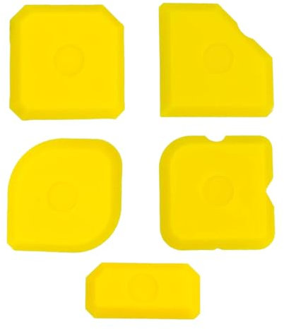 Strumento di Sigillante, 5 Pezzi Set Silicone Strumento di Raschietto Spatole per Sigillante Utensile Smontaggio del Silicone Per Sigillare Fughe e Giunti di Cucina e Bagno