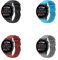 4 Piezas Correa Compatible con Polar Unite Correas para Mujer Hombres, 20mm Deportiva Suave Transpirable Silicona Pulsera para Polar Unite Smartwatch Brazalete, Negro+Azul cielo+Rojo+Gris