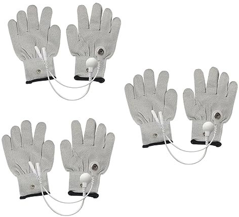 BESPORTBLE 3 Paare hilft elektrische Therapiehandschuhe -Handschuhe Elektrodenpads -Handschuhe Massagehandschuhe Physiotherapie Massagegerät