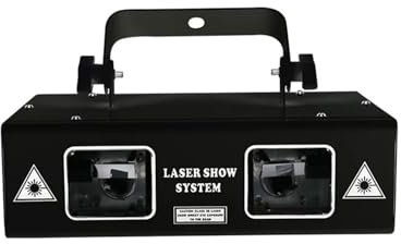 OUTFYT Bunte DMX Strahl Stroboskop Lichter Bühne Scan Musik Lichteffekt Projektor Disco DJ Home Party Bühne Scanner Beleuchtung Perfekte Bühnen-DJ-Beleuchtung (Color : Noir, Size : 0)