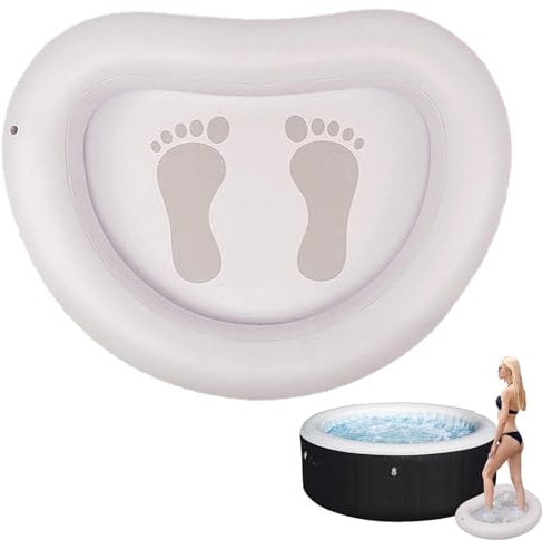 Inflatable Pool Foot Bath Basin, Foldable Foot Soaking Bath Basin for Pool Entry Ladder, Above Ground Swimming Pool, Hot Tub, Spa - Clean Feet