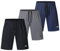Bsrpolry Lot de 3 shorts de course à pied avec deux poches à séchage rapide pour jogging, entraînement, entraînement, #112-noir, gris, bleu marine, M