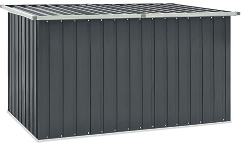 Willood Gartenbox Grau 171 x 99 x 93 cm Auflagenbox Kissenbox Aufbewahrungsbox Truhe Box Gartenmöbel Gartenkasten Gartentruhe Werkzeugkasten