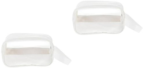 Healeved 2stücke Transparente Pu Kosmetiktasche Tragbare Kompakte Reisetasche Für Toilettenartikel Und Make-up Leicht Und Langlebig Für Unterwegs