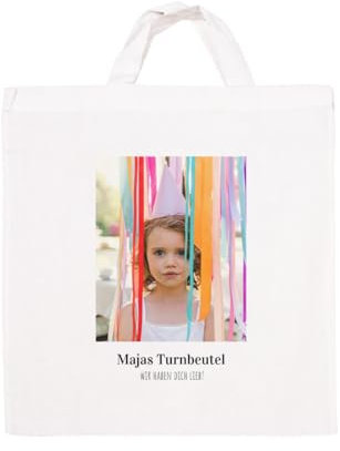 ORWONet weißer Foto-Stoffbeutel | 100% Baumwolle | 36 x 42 cm | Stofftaschen bedrucken | Fotogeschenk | Stofftaschen bedruckt mit Logo (Text)