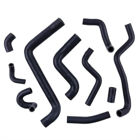 Entrada Aire Coche para VW para Golf para Jetta MK3 1,9 para TDI para AFN 110PS 1996 1997 Kit Manguito Refrigeración Radiador Silicona Tubos Rendimiento Automático Tubo Entrada Aire Coche(Negro)