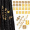 AOZUO 28 Stück Gold Dreadlocks Haarschmuck, Verstellbar Metall Cuffs Festival Haarschmuck Gold Dreadlocks Perlen Flechtet Haar Schmuck Haarperlen Zum Klipsen für Zöpfe Für Männer Und Frauen