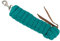 Brama-West Bodenarbeitsseil Bodenleine Pferd - mit Karabiner & Lederklatsche - Länge ca. 4,2m - Westernrope - Türkis