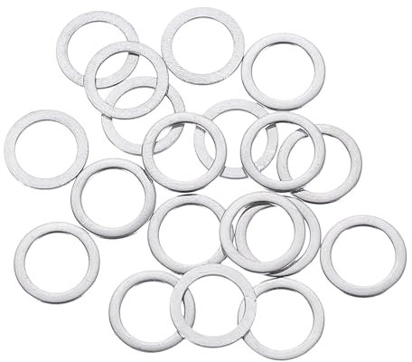 sourcing map Lot de 20 rondelles plates M8, 8 x 12 x 0,8 mm en acier inoxydable 304 épais pour vis, boulon, automobile, machines industrielles