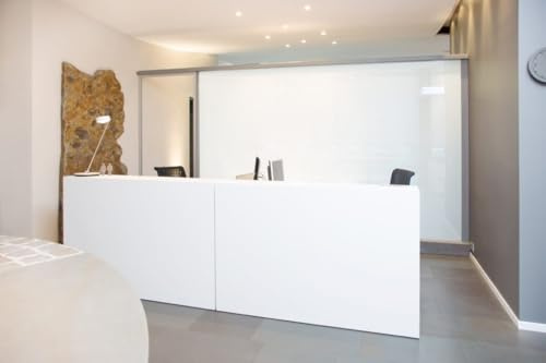 Schaltbare Folie SwitchView ONE – individuell zugeschnittene Fensterfolie für Glasoberflächen, milchig zu transparent auf Knopfdruck