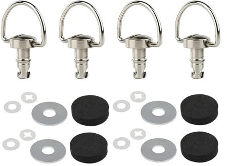 VFEBTSD Kit de Fixation Boulons à dégagement Rapide Compatible avec Can Am Maverick X3/X3 Max 4 2017-2022 2023 4 Jeux de vis de Toit UTV Boulon Dutz Quart de Tour(4 Set Silver)