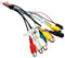 20 Pin RCA Audio Video Cable Subwoofer Output Socket CVBS Aux In Amp Control Wire Fan 12V Power Jack Mic