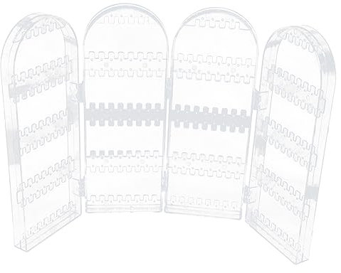 DEARMAMY Schmuckhalter Halsketten-organizer Armreifständer Faltbar Anhänger Stand Schubladenteiler Doppeltes Brillenetui Medaillon Halskette Haken Ohrring Gold Baum Wand Plastik Transparent