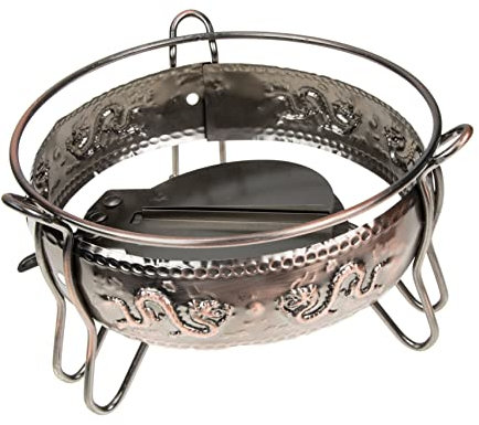 Abaodam Alcohol Stove Base Dual Dragon Design Lightweight Portable Camping Stove for Buffets and for Keeping Food Warm Easy Fuel Access
