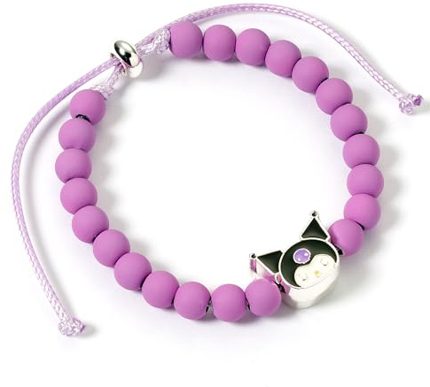 The Carat Shop Hello Kitty Purple Beaded Bracelet with Kuromi Charm
