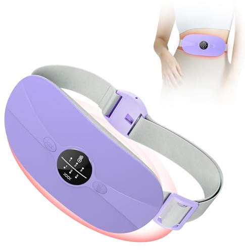 Heat Pad Period Pain Relief, Rechargeable Period Heat Pad, Portable Menstrual Heating Pad, Cordless Electric Wearable Heat Belt, 3 Heating and Vibration Massage Modes, Gifts for Women Girls Her