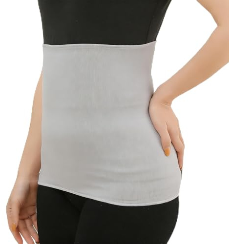 KIRVOS Hellgrauer Elastischer Nierenwärmer für Herren & Damen – Hüft-/Bauchwärmer, Nierenschutz Nierengurt Wärmend, Ideal für Winter, Outdoor & Kälteperioden