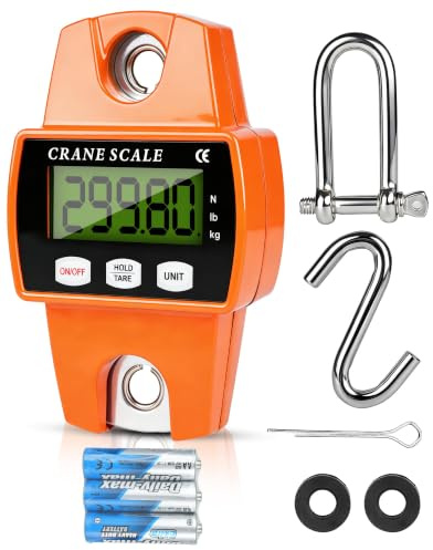 Digitale Hängewaage 300kg 660lbs Präzise Kranwaage Hängende Waage Elektronische Fischwaage 50g Tragbare Wildwaage Zugwaage