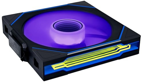 Lian Li UNI FAN SL-INF WIRELESS RGB PC-Lüfter 140mm Schwarz | Reverse Blade Design – PWM Gehäuselüfter, ARGB-Beleuchtung & Unendlichkeitsspiegel, Stecksystem, Umgekehrter Airflow