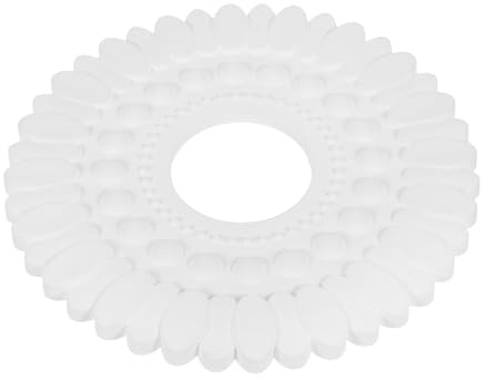 Tofficu Deckenmedaillon mit Deckenleuchtenabdeckung Dekorative Ersatz Deckenrosette aus Ps Weiß Rund für Renovierung und Innendekoration