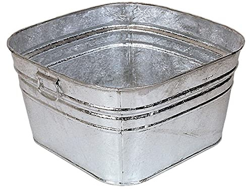 Behrens 62 Hot Dipped Galvanized Steel Tub, 15 Gal, Silver