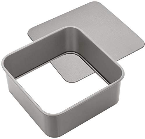 Judge Juge à gâteau carré Fond Amovible, Gris, 18 x 18 x 7 cm