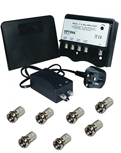 Vision Optima - Amplificatore Masthead a 4 vie per antenna TV