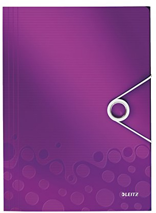 Leitz WOW Eckspannermappe mit 3 Klappen, Lila