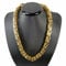 GFYWZ Luxus Königskette Gold Farbe Panzerkette Edelstahl Hals Kette Punk Rock Tribal Hip Hop Funk Rocker Biker 61 cm x 10 mm x 10 mm kk11