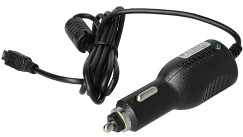 vhbw KFZ-LADEKABEL AUTOLADEKABEL für Navigationsgeräte mit Mini-USB-Anschluss mit Integriertem TMC-Empfänger für Garmin Nüvi 65, 2559